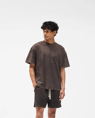 Initial Oversized T-Shirt - Coffee