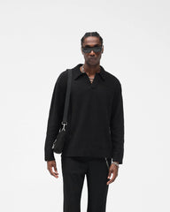 Knitted Polo - Jet Black