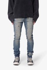 Skinny Crystal Denim - Washed Blue