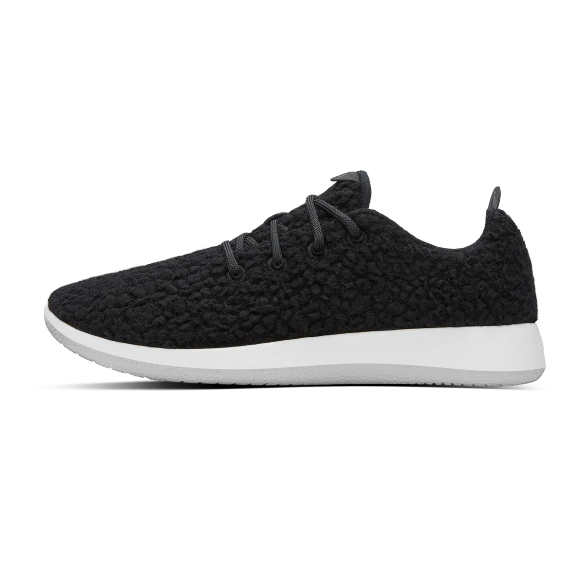 Men's Wool Runner Fluffs - Natural Black (Natural White Sole)