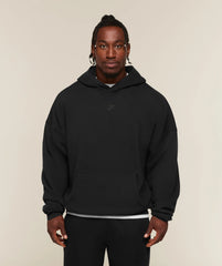 POWER WASHED OVERSIZED HOODIE - Black