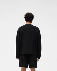 Waffle Long Sleeve T-Shirt - Black