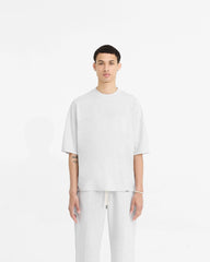2 x Initial Boxy T-Shirt - Flat White & Ice Grey Marl