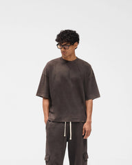 Initial Boxy T-Shirt - Coffee