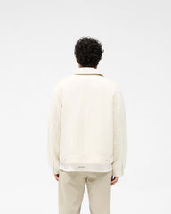 Crinkle Trucker Jacket - Ecru