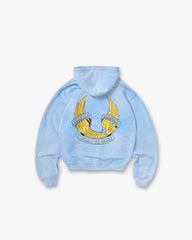 Represent X Belstaff Born To Bike Hoodie - Mid Blue
