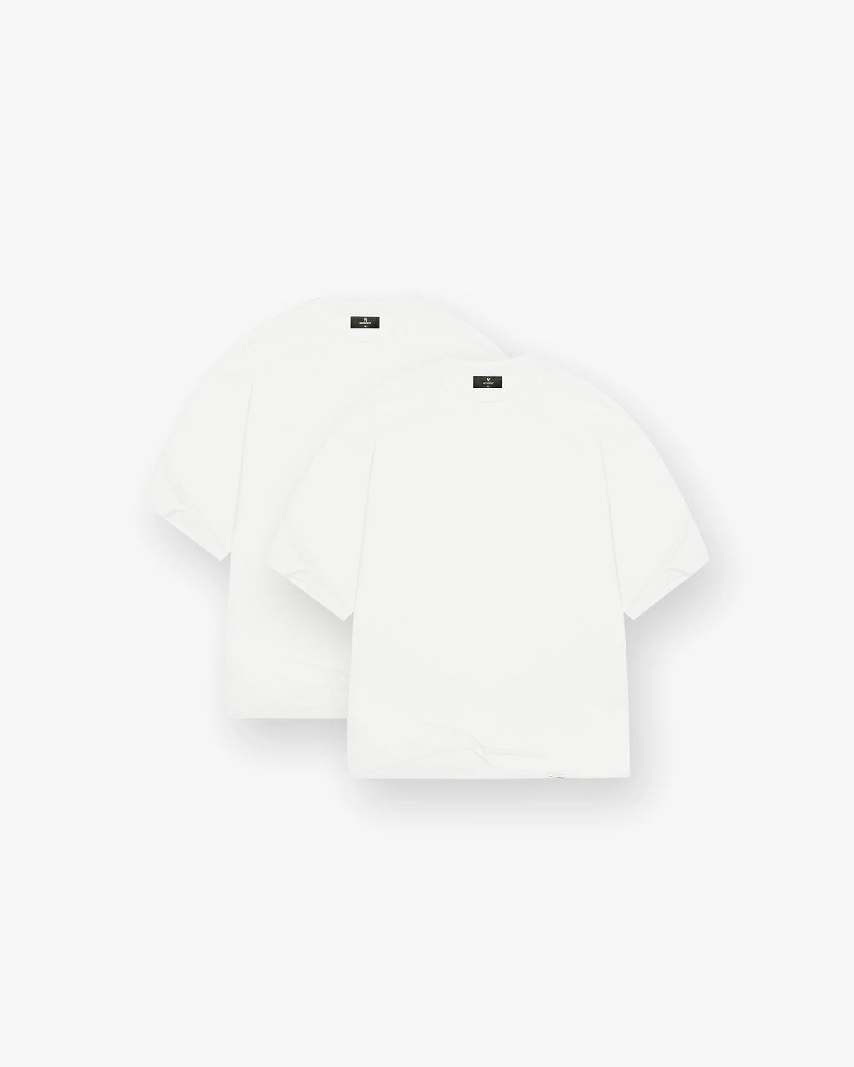 2 x Initial Boxy T-Shirt - Flat White