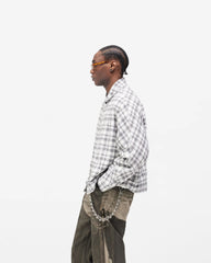 Arch Flannel Shirt - Flat White Jet Black
