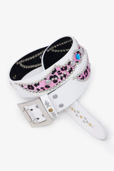 Vintage Python Belt - White/Pink
