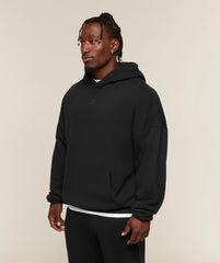POWER WASHED OVERSIZED HOODIE - Black