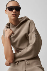 Women's Scholar Hooded Sweater - Gravel