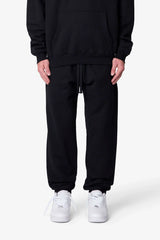 Heavy Basic Sweatpants - Black