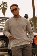 8034 - Henley Thermal Longsleeves