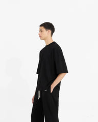 2 x Initial Boxy T-Shirt - Black & Ice Grey Marl