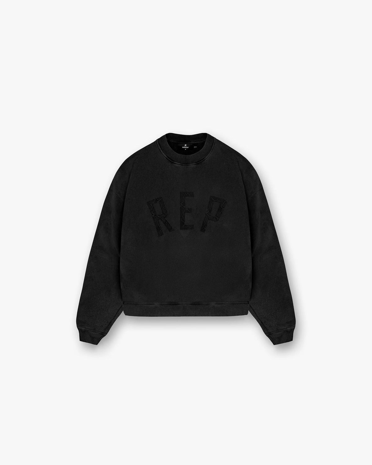 Rep Applique Sweater - Off Black
