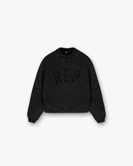Rep Applique Sweater - Off Black