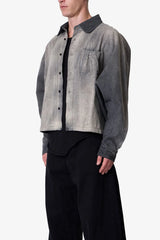 Spray Denim L/S Shirt - Washed Black