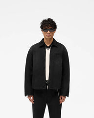 Cotton Zip Through Shirt - Black