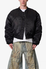 Oversized Bomber Jacket - Black
