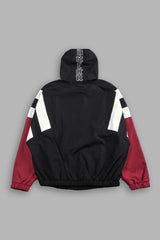Lobo Chopper Brolic Track Jacket In Black/Cherry Red