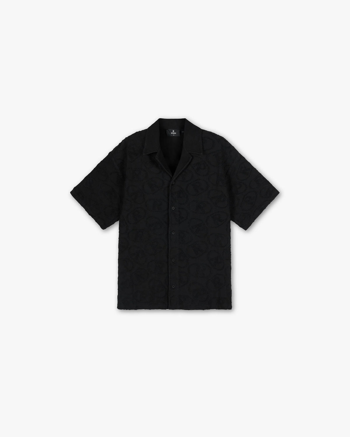 All Over Print Towel Shirt - Black