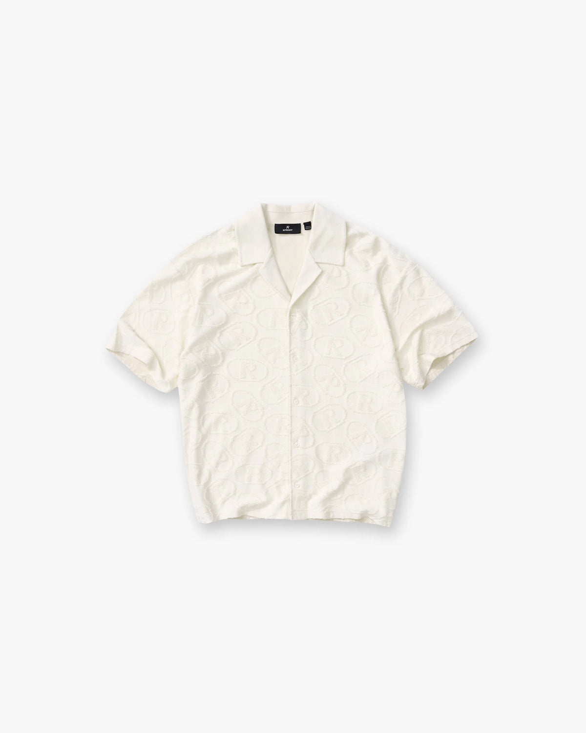 All Over Print Towel Shirt - Aged White