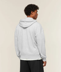 CAMPUS CREST ZIP THROUGH HOODIE - Soft Grey Marl