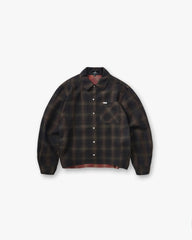 Bonded Reversible Check Shirt - Nero