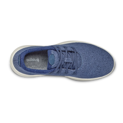 Men's Wool Runner Mizzle - Hazy Indigo (Natural White Sole)