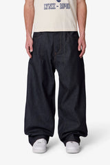 Darted Baggy Denim - Rinsed Indigo
