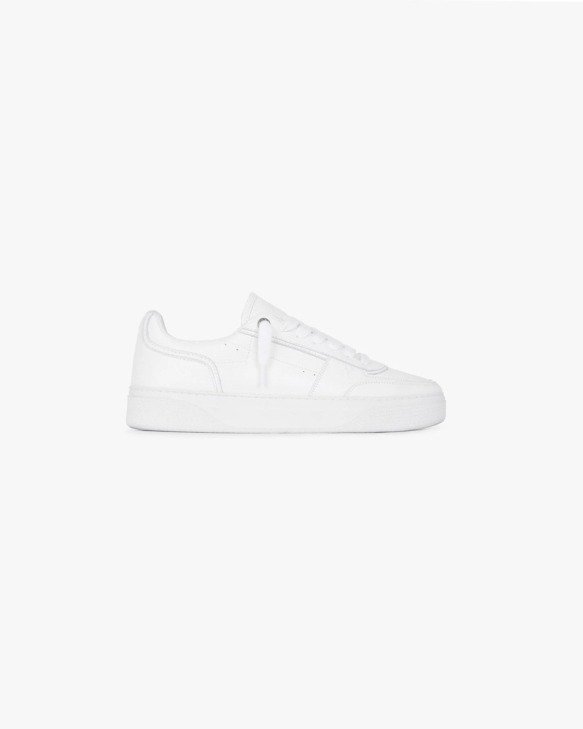 Initial Sneaker - Leather - Flat White