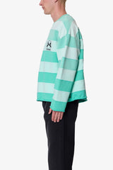 Striped Crewneck Sweater - Green