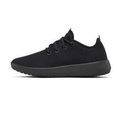 Men's Wool Runner Mizzles - True Black (Black Sole)