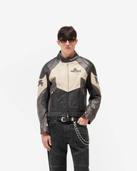 Represent X Belstaff Leather Race Jacket - Black