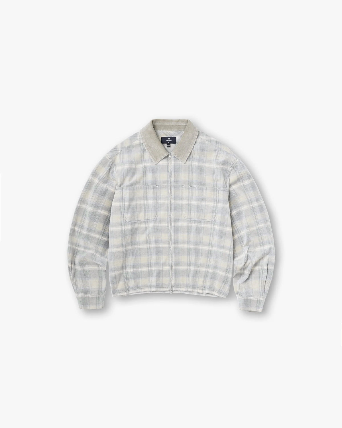 Cord Zip Flannel Shirt - Mineral