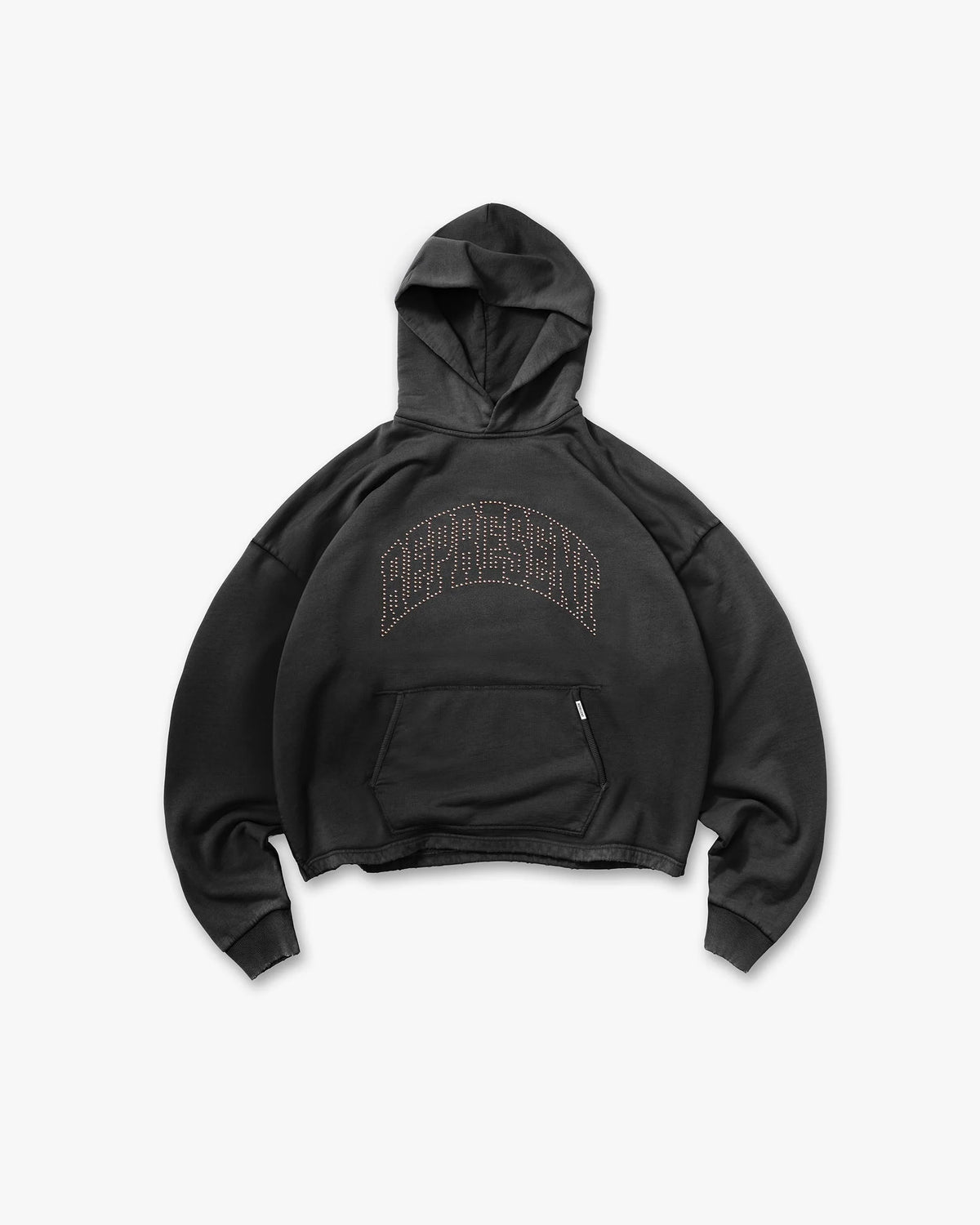 Represent Embellished Hoodie - Stained Black