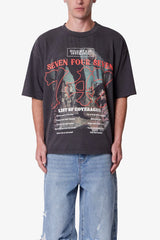 747 Printed Tee - Washed Black