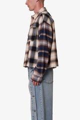 Paneled Flannel Shirt - Multi