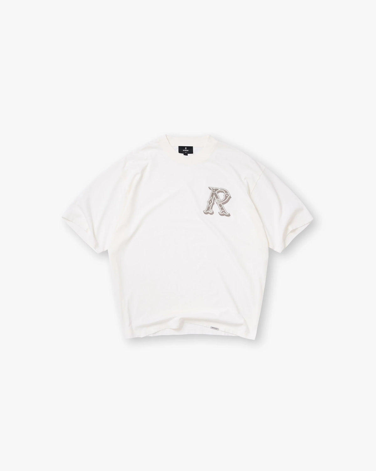 Western Initial T-Shirt - Flat White