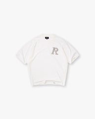 Western Initial T-Shirt - Flat White