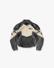 Represent X Belstaff Leather Race Jacket - Black