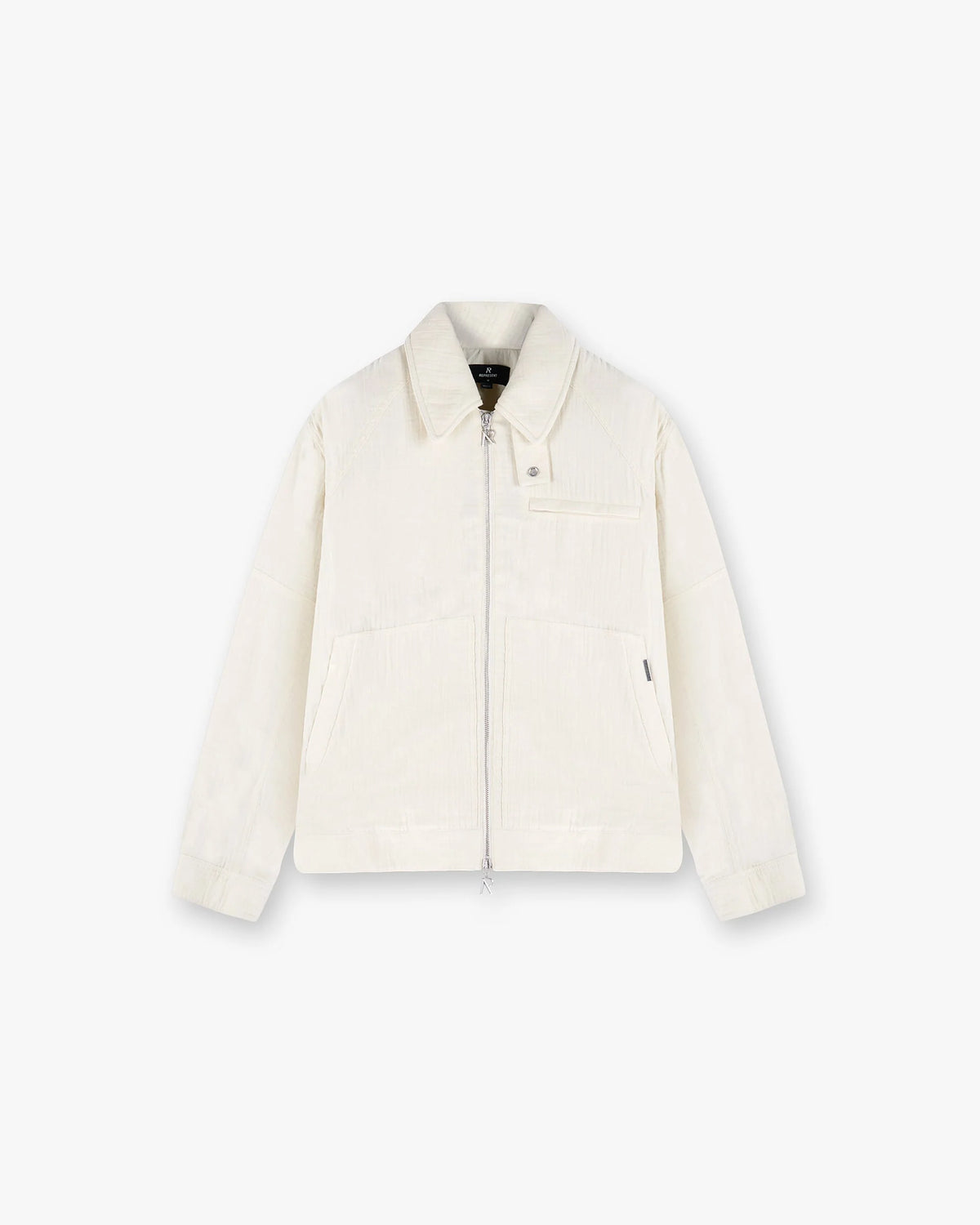 Crinkle Trucker Jacket - Ecru